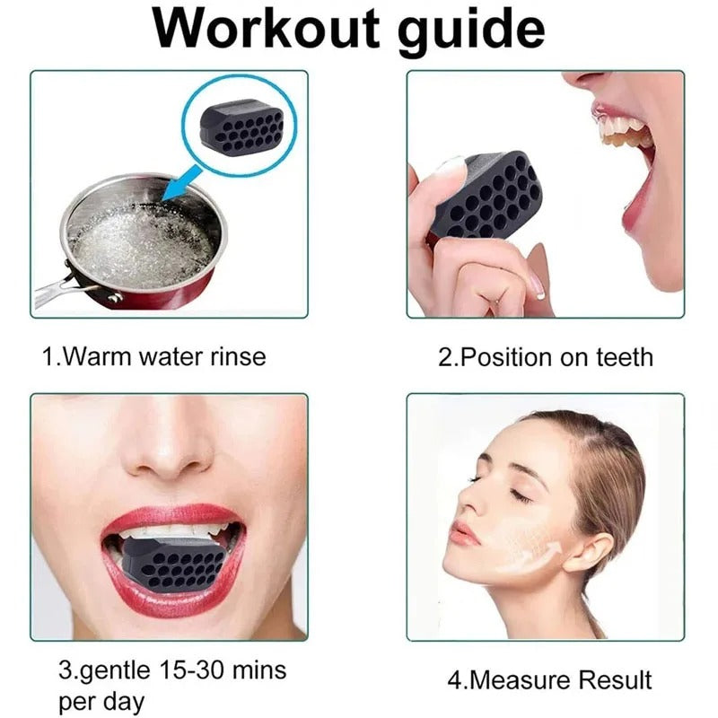 Silicone Jaw Line Exerciser Facial Toner And Neck Muscle Trainer