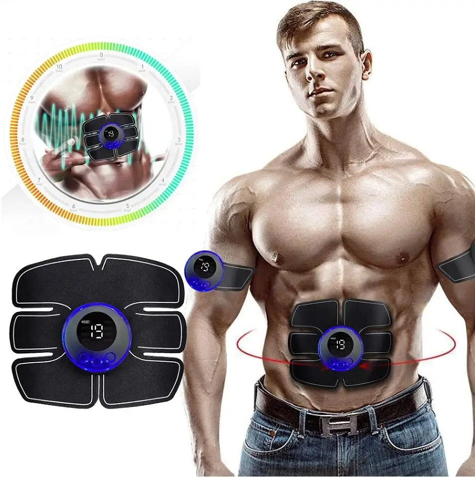 EMS Abdominal Muscle Stimulator Fitness Training Patches Muscle Exercise USB Charging